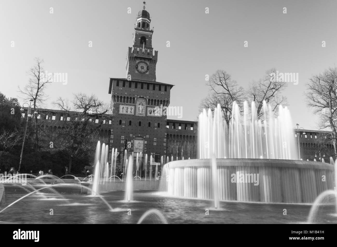 All'interno del Castello Sforzesco di Milano Foto Stock