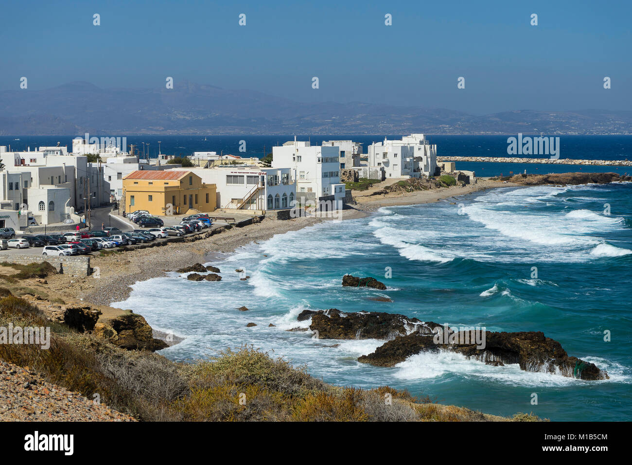 La città di Naxos. La Grecia Foto Stock