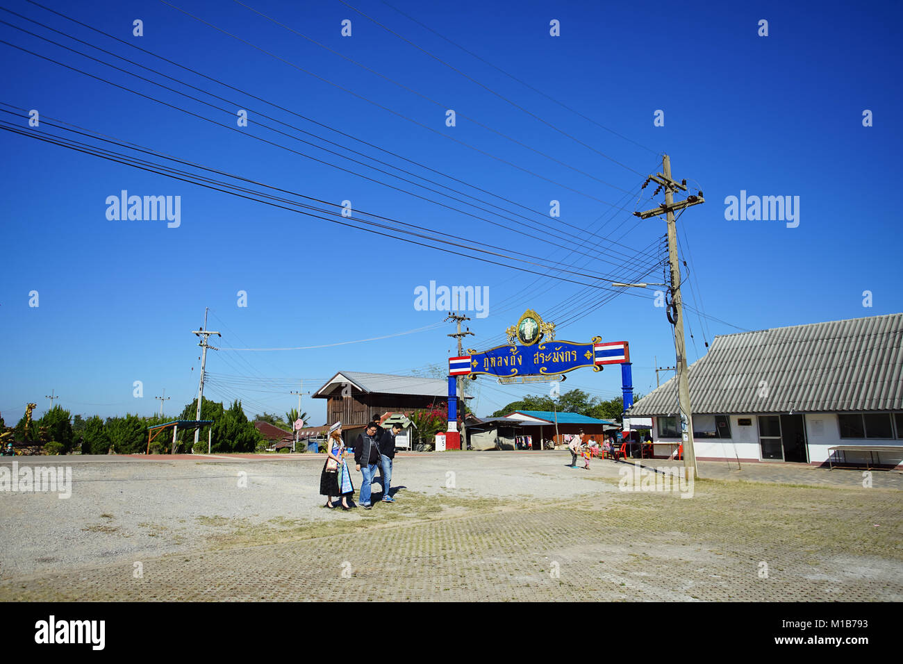 CHIANG RAI, Tailandia - 22 dicembre 2017: turistici asiatici in Phu lunga Thung villaggio in Chiang Rai, Thailandia. Questo posto è il popolare attrazione per ch Foto Stock