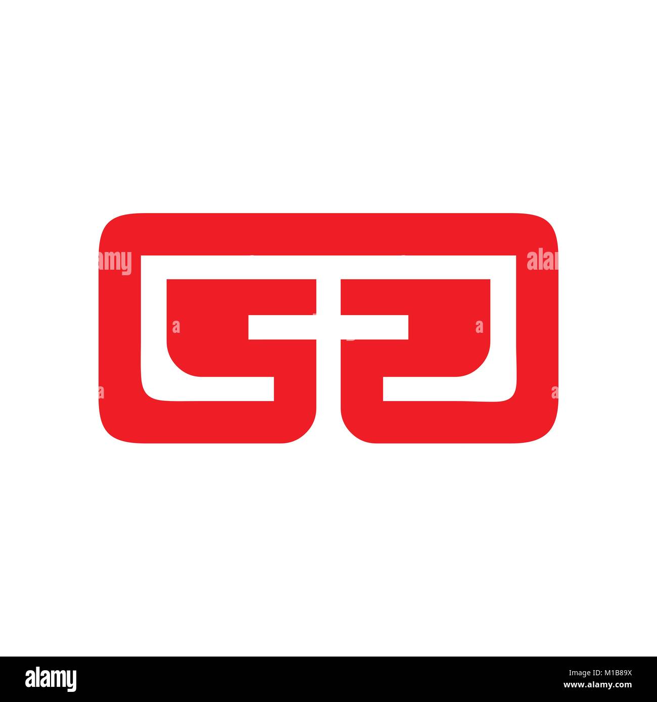 52 Cross logo Symbol Vector Graphic Design di colore rosso Illustrazione Vettoriale