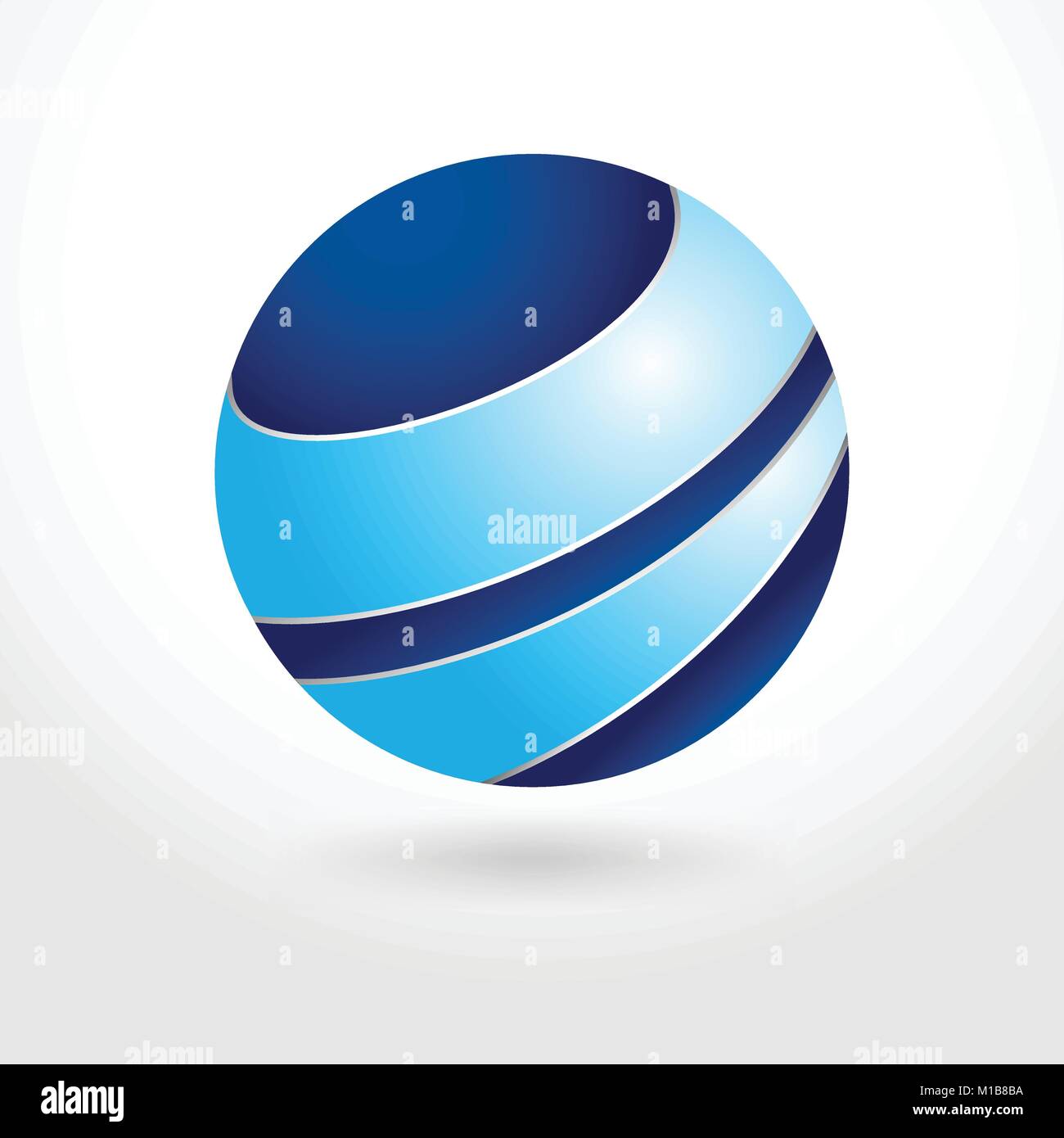 3D Global Management simbolo Vector Graphic Design Illustrazione Vettoriale