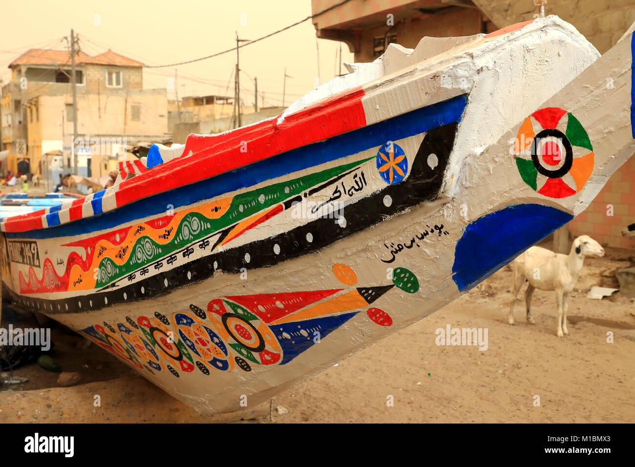 Canoa in Guet Ndar-Saint Louis du Senegal Foto Stock