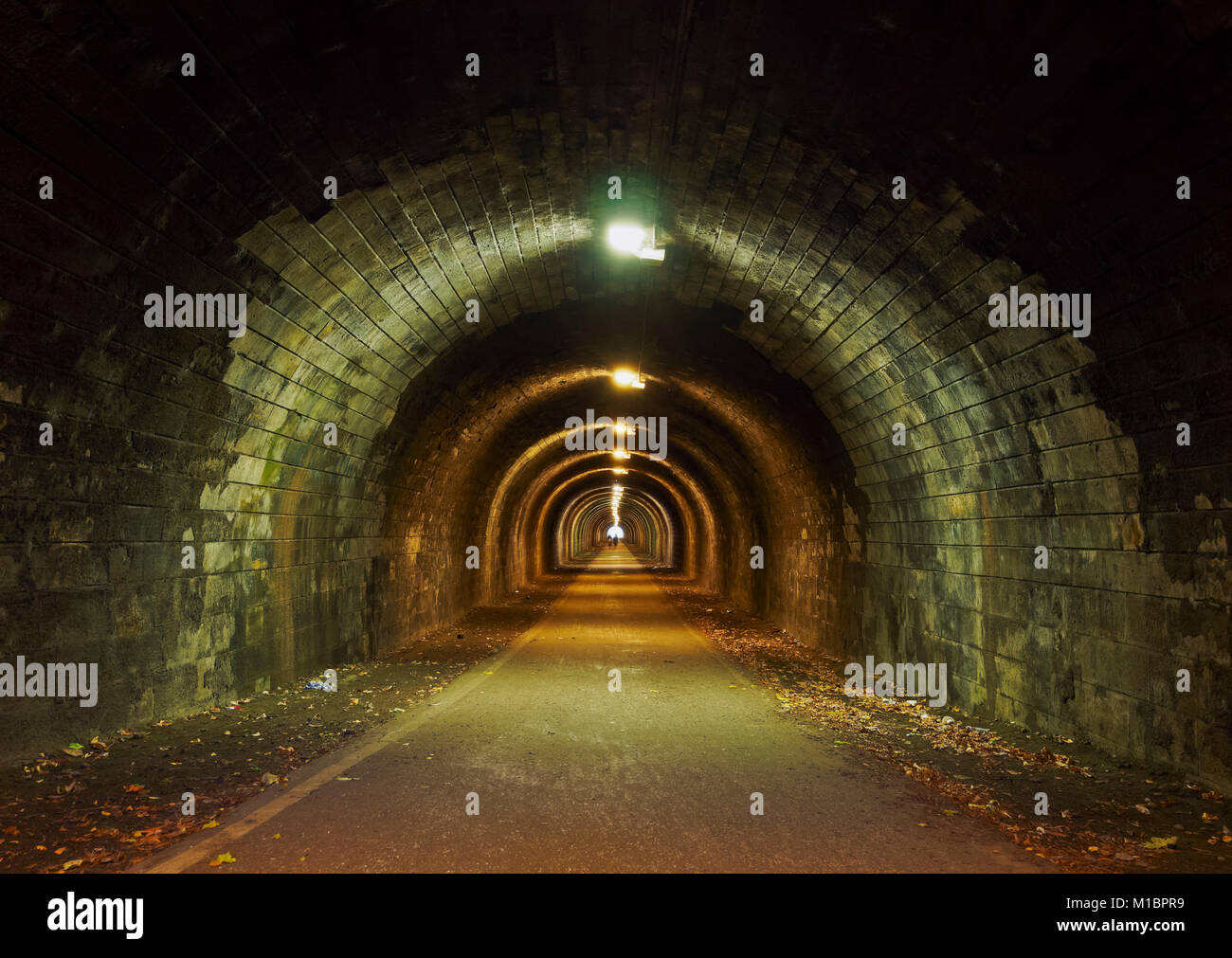 Innocenti Tunnel ferroviario, Edimburgo, Lothian, Scozia, Regno Unito Foto Stock