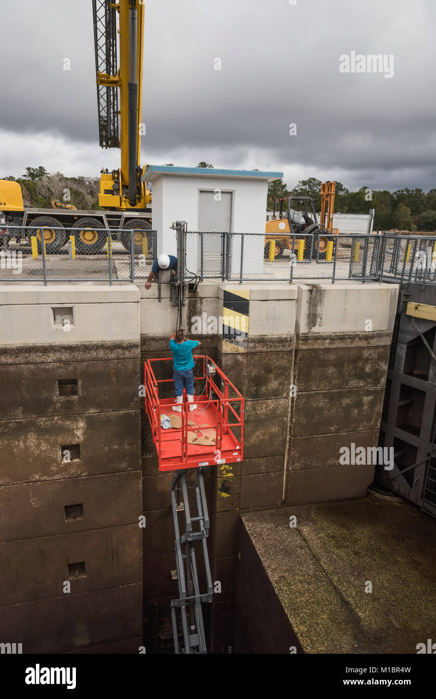 Moss bluff e di bloccaggio di diga in Marion County, Florida USA Foto Stock
