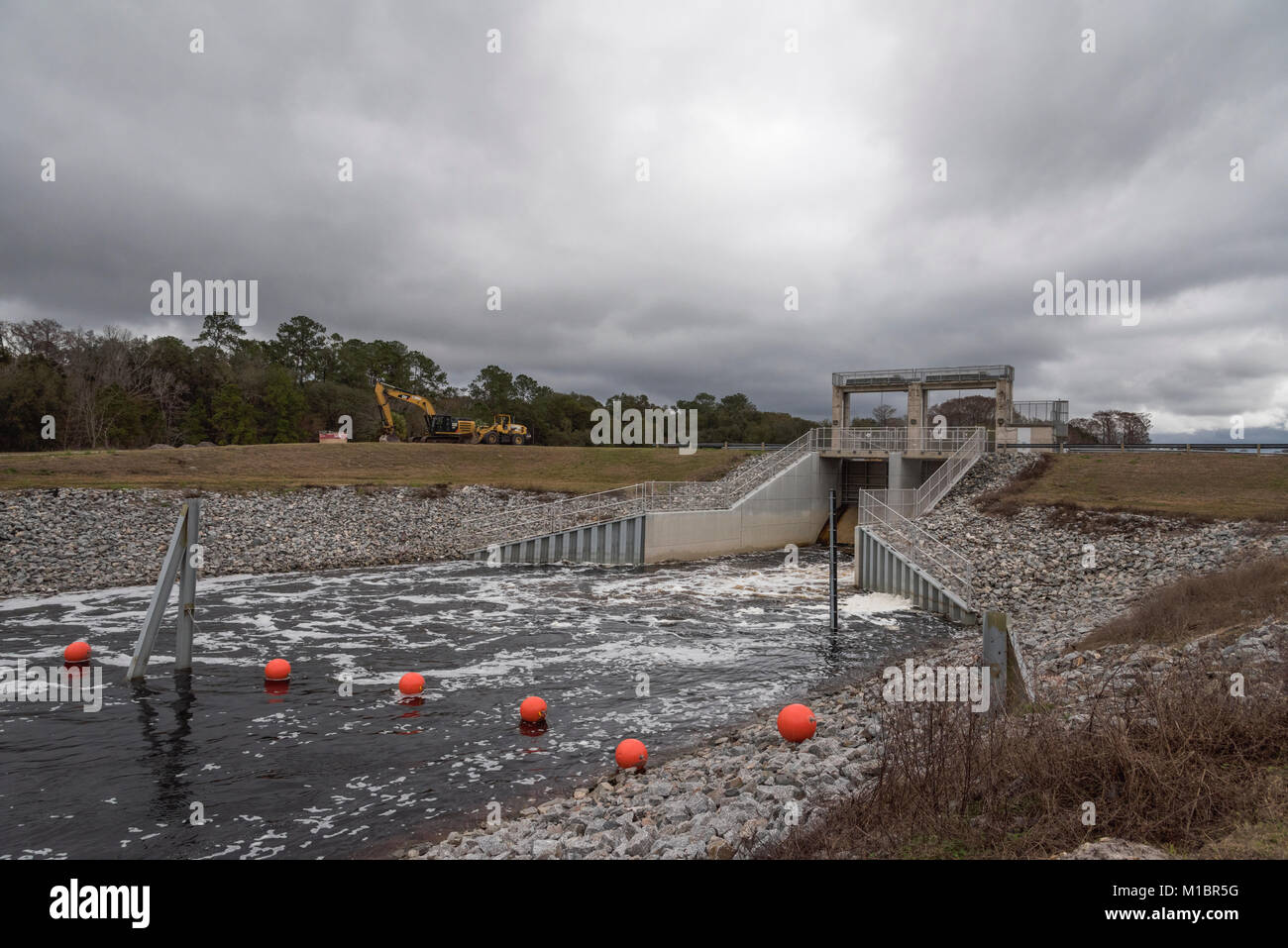 Moss bluff e di bloccaggio di diga in Marion County, Florida USA Foto Stock
