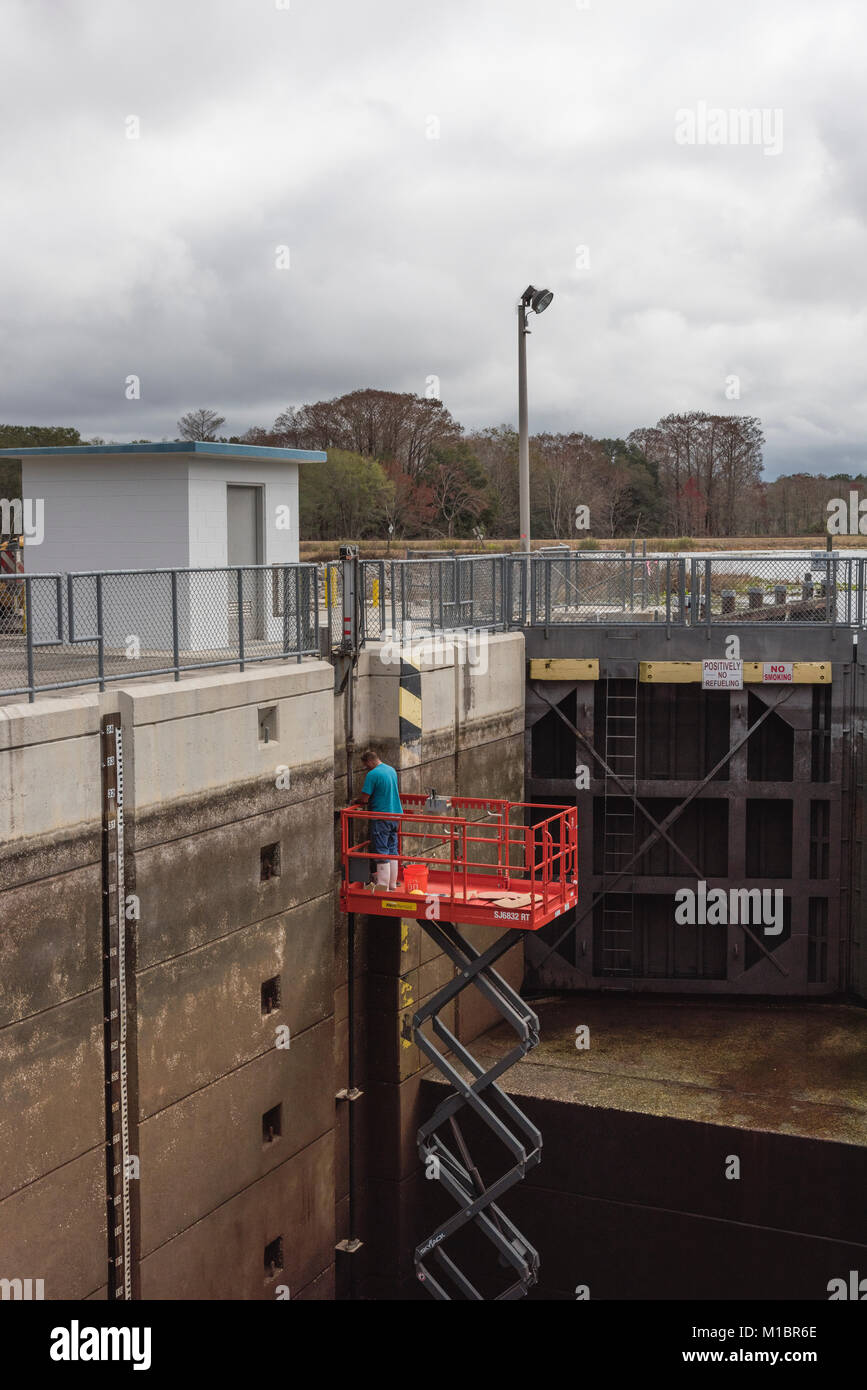 Moss bluff e di bloccaggio di diga in Marion County, Florida USA Foto Stock