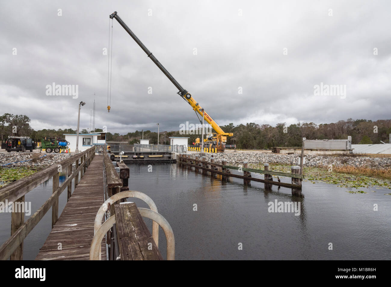 Moss bluff e di bloccaggio di diga in Marion County, Florida USA Foto Stock