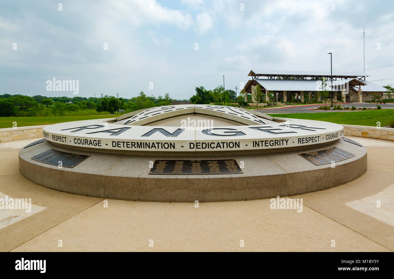 Texas Hill Country, Fredericksburg, Texas Rangers Heritage Centre, Ranger anello di onore Foto Stock