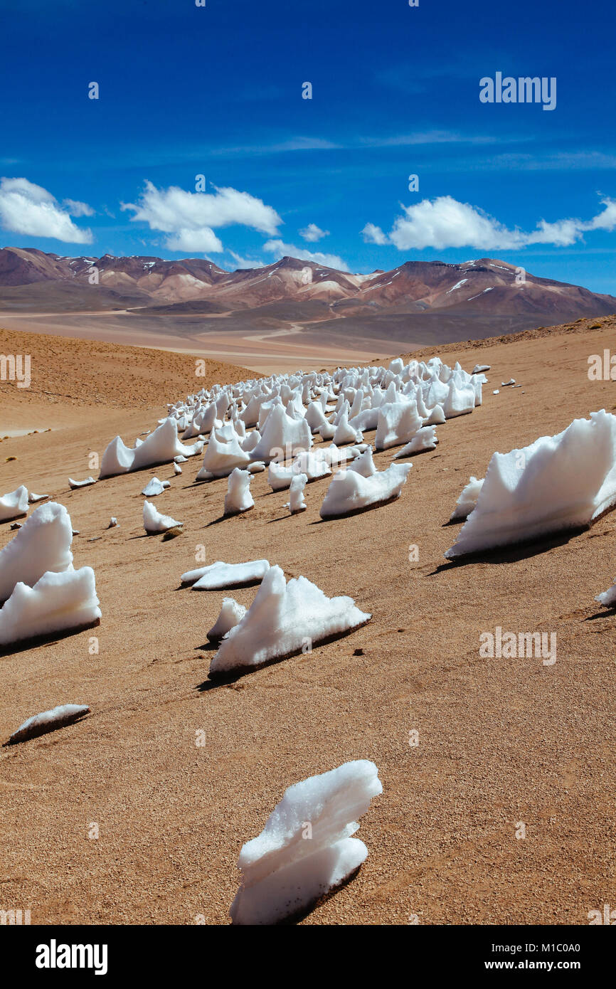 Sur L'pez o Sud L'pez Provincia, Altiplano della Bolivia, 2011: paesaggio del deserto Ciloli Foto Stock