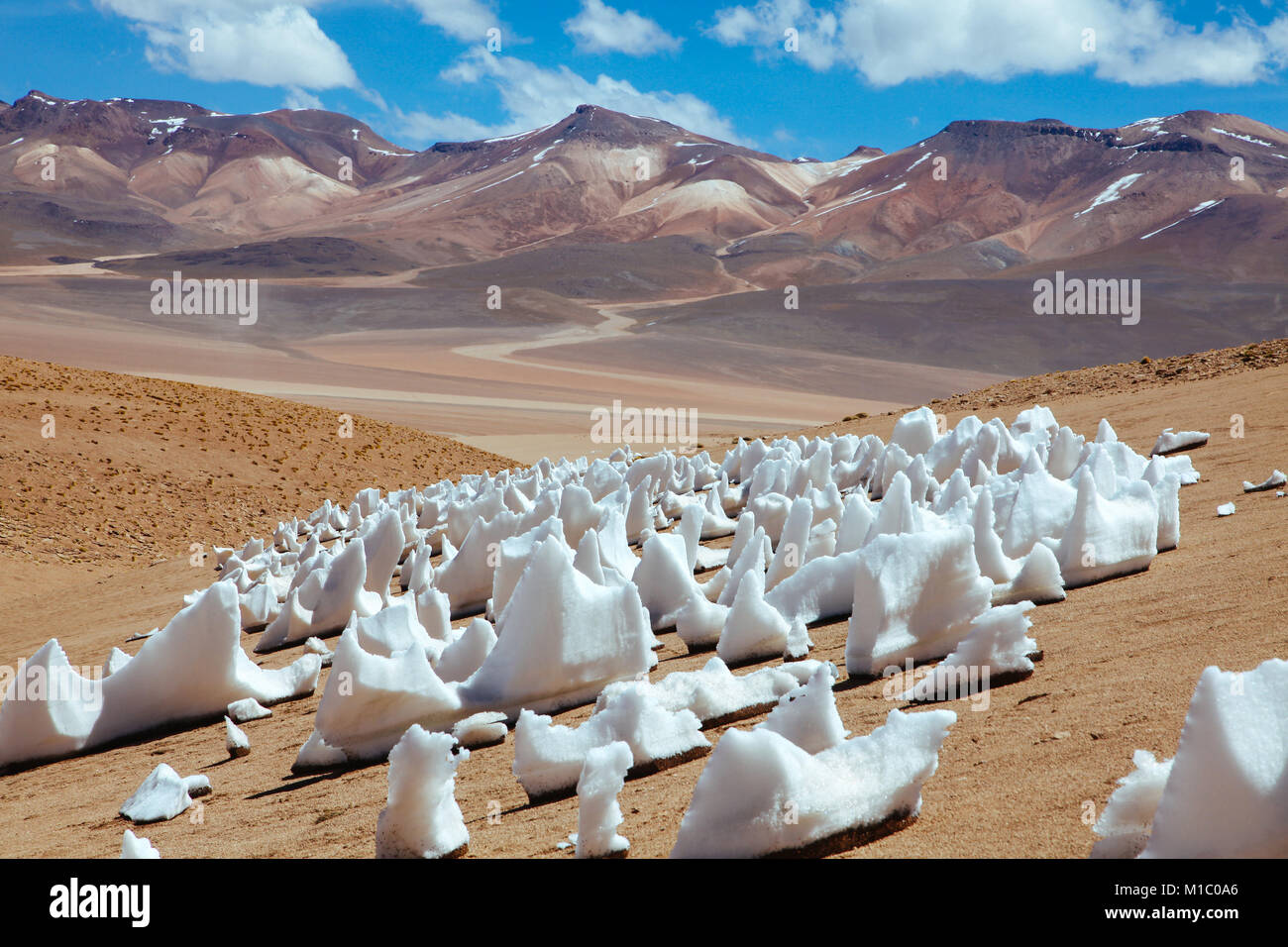 Sur L'pez o Sud L'pez Provincia, Altiplano della Bolivia, 2011: paesaggio del deserto Ciloli Foto Stock