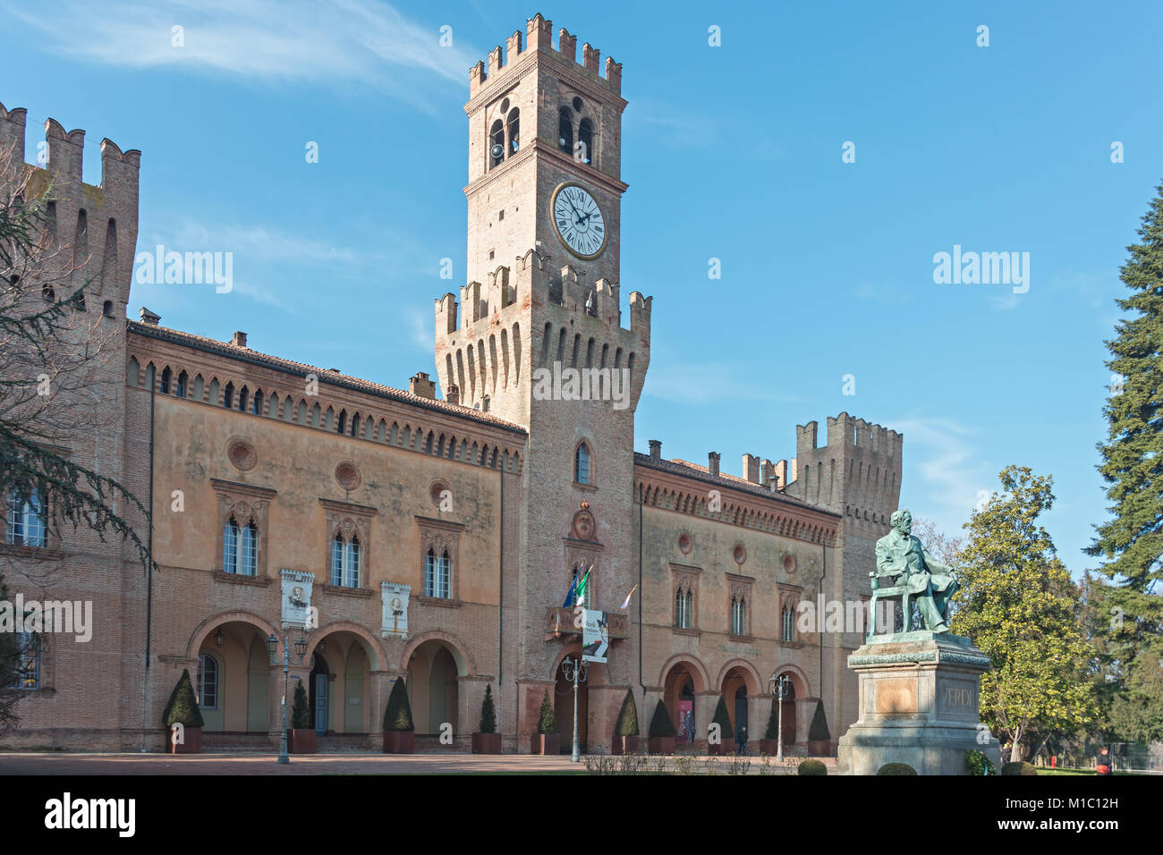 Rocca Pallavicino con annesso teatro Giuseppe Verdi di Busseto Italia 2 Foto Stock