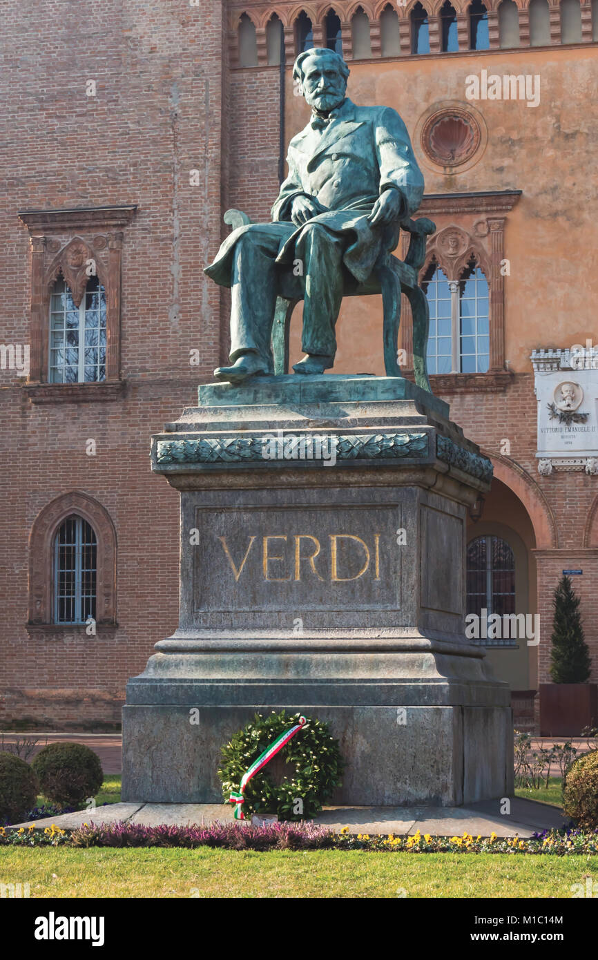 Giuseppe Verdi statua Foto Stock
