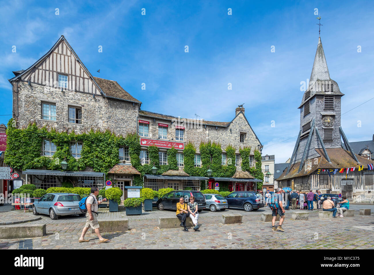 Il campanile della chiesa di Santa Caterina, Honfleur, Calvados, Normandia, Francia, Europa. Foto Stock