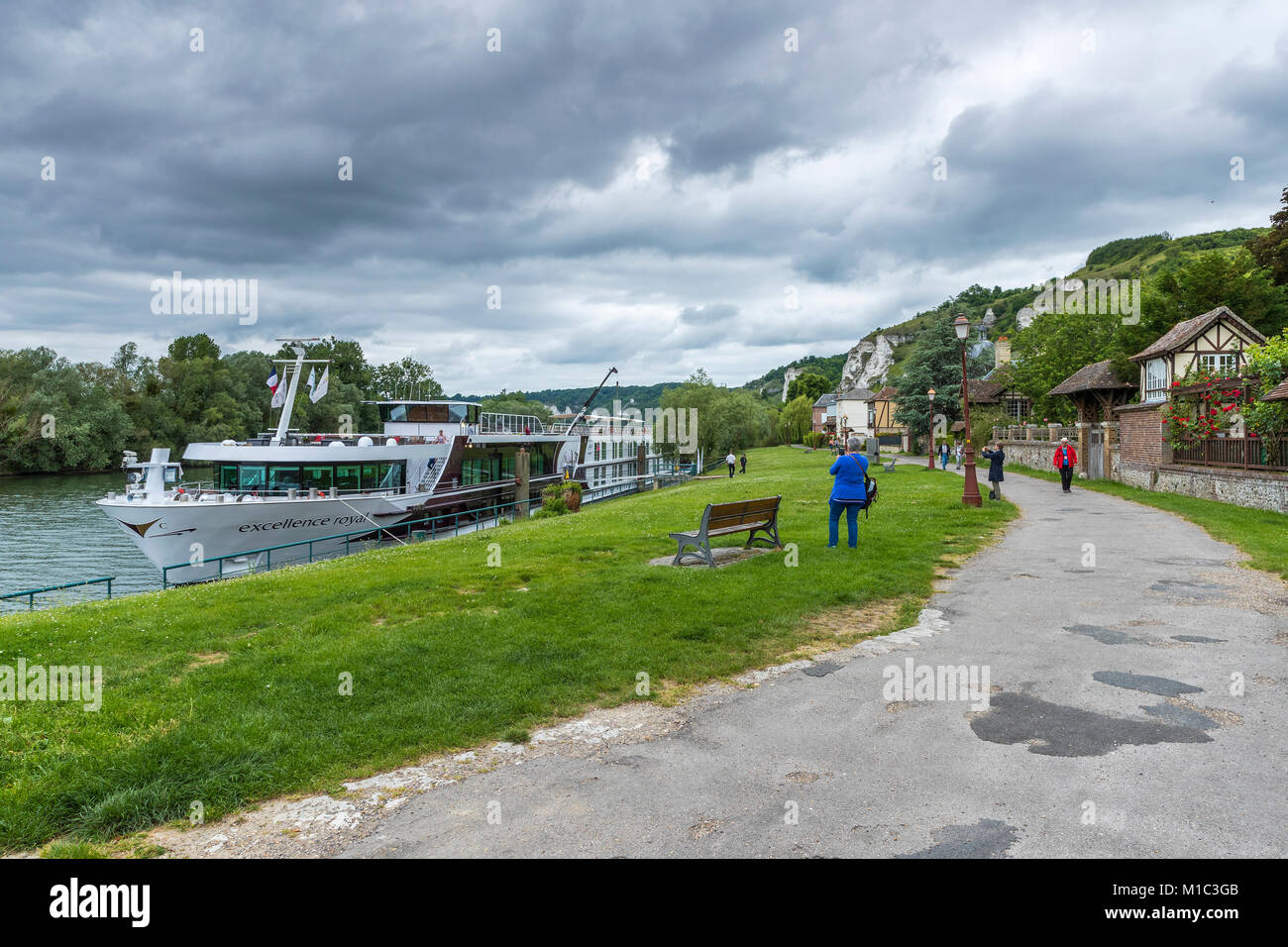 Senna a Les Andelys, Eure, in Normandia, Francia, Europa Foto Stock