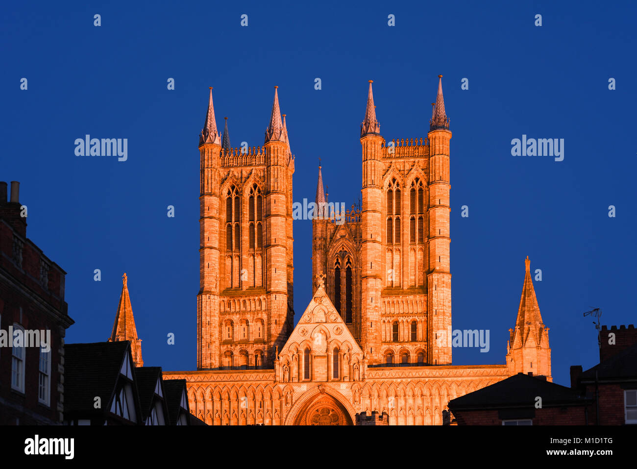 Cattedrale di Lincoln Lincolnshire, Regno Unito. Foto Stock