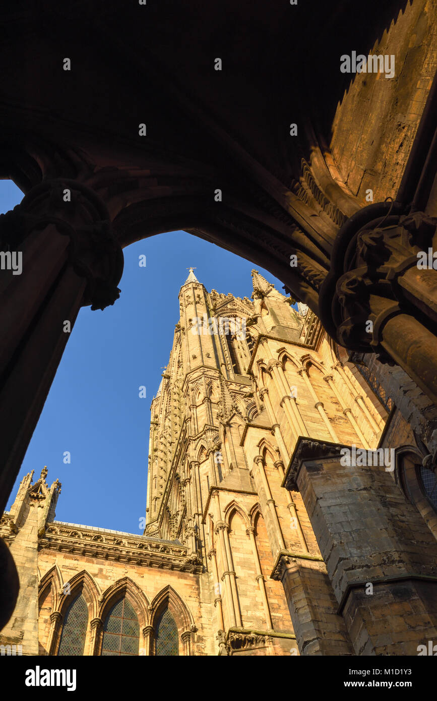 Cattedrale di Lincoln Lincolnshire, Regno Unito. Foto Stock