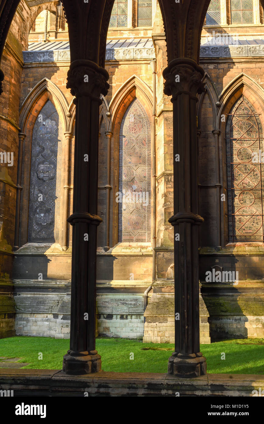 Cattedrale di Lincoln Lincolnshire, Regno Unito. Foto Stock