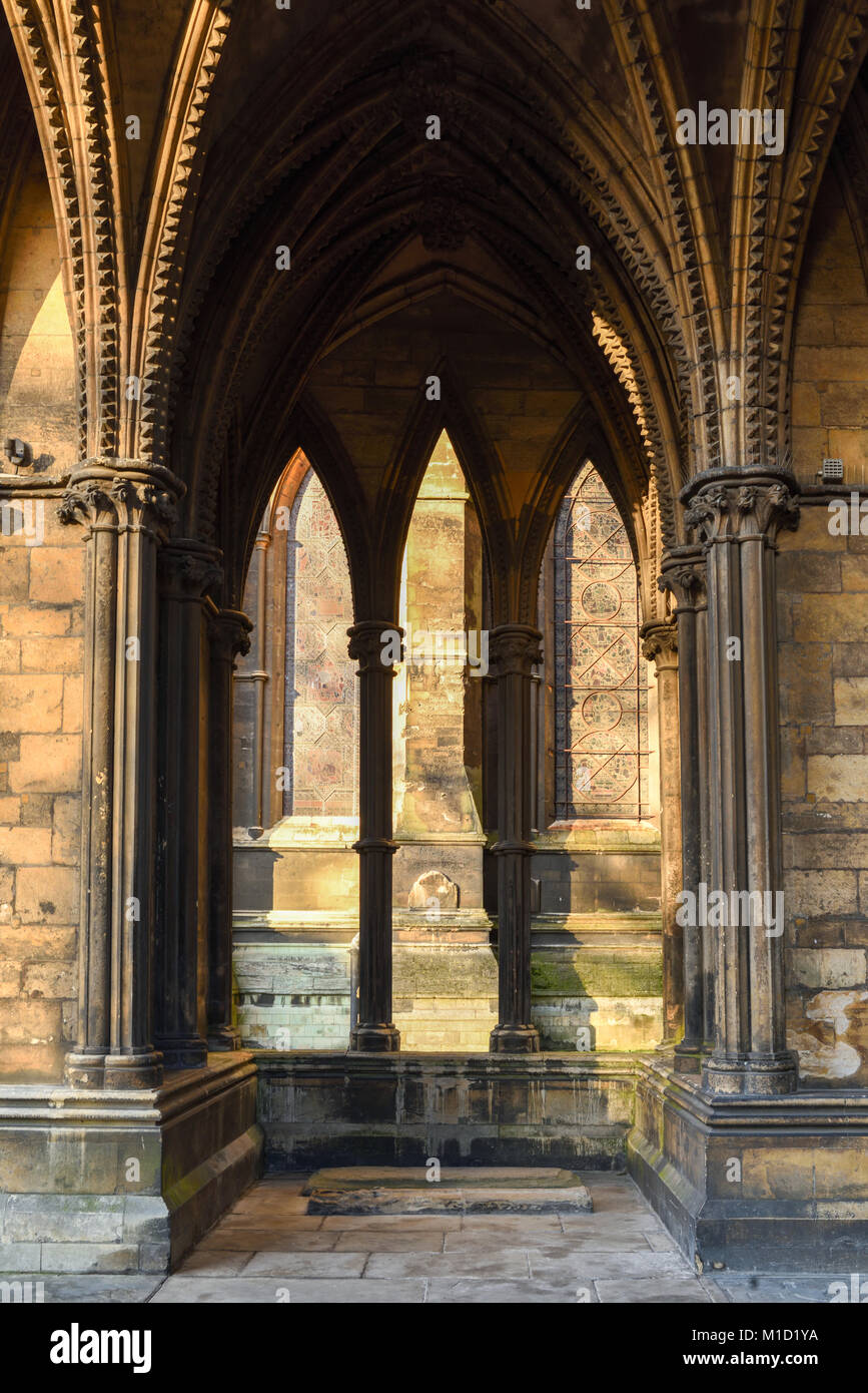 Cattedrale di Lincoln Lincolnshire, Regno Unito. Foto Stock