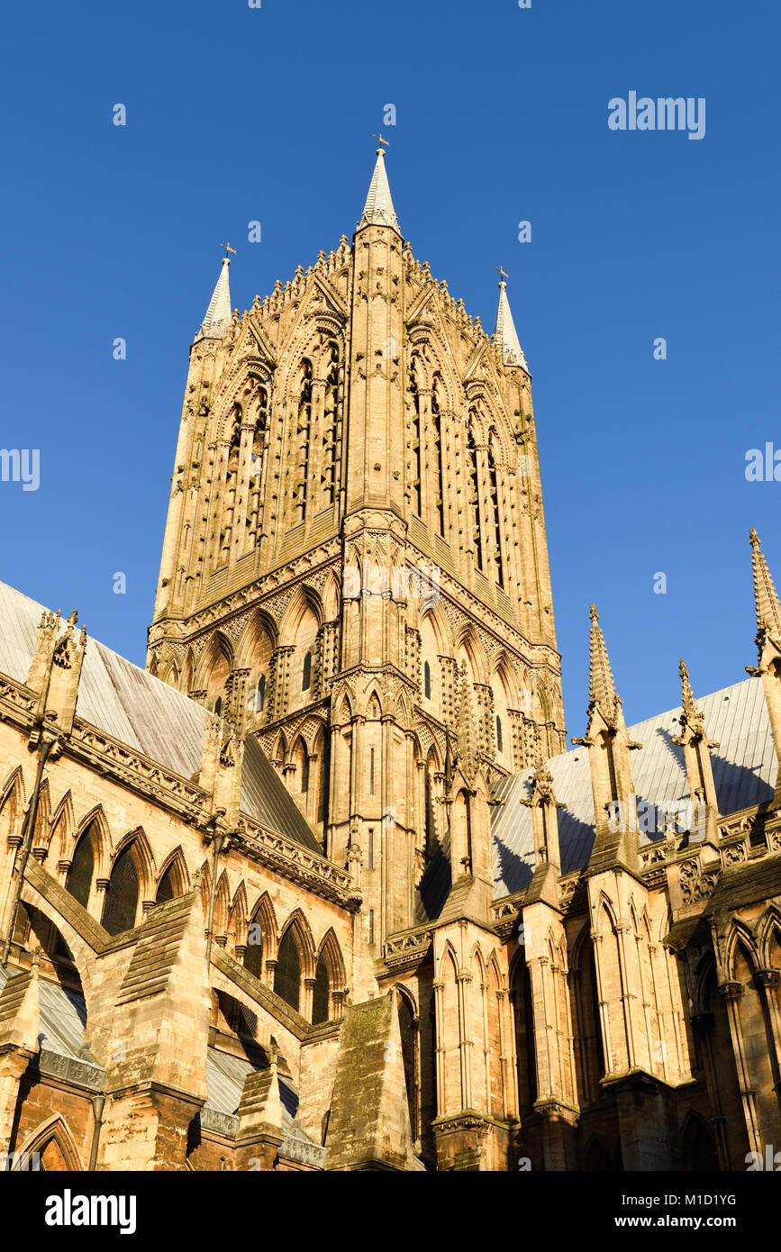 Cattedrale di Lincoln Lincolnshire, Regno Unito. Foto Stock