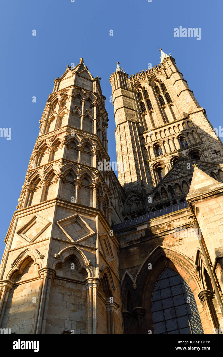 Cattedrale di Lincoln Lincolnshire, Regno Unito. Foto Stock