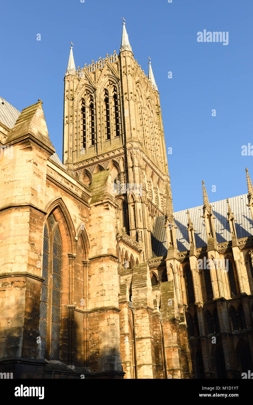 Cattedrale di Lincoln Lincolnshire, Regno Unito. Foto Stock