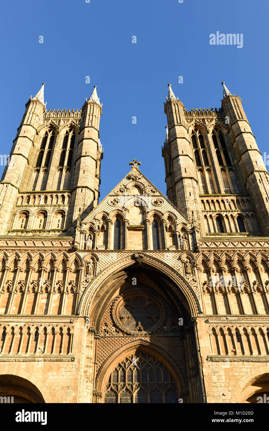 Cattedrale di Lincoln Lincolnshire, Regno Unito. Foto Stock