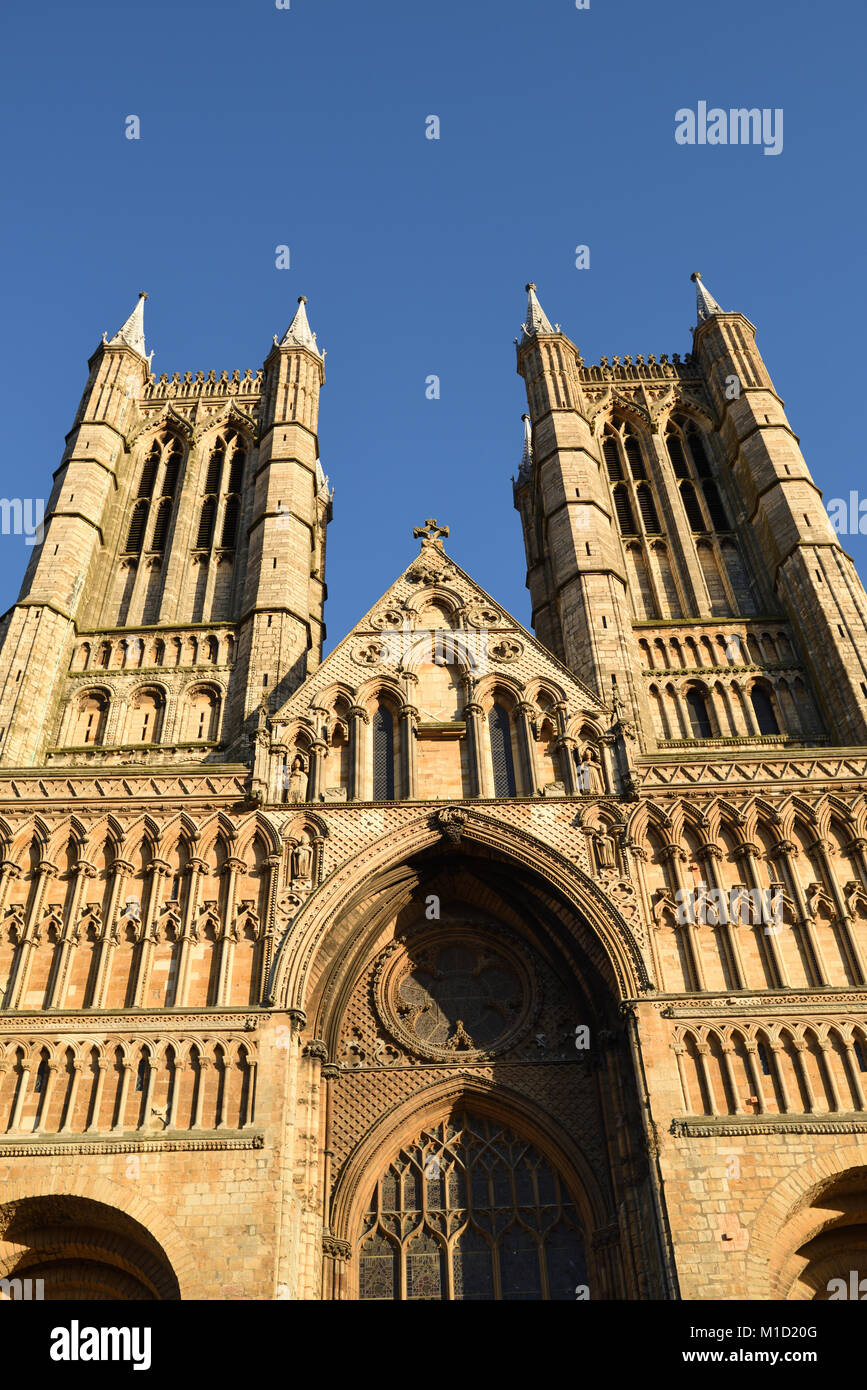 Cattedrale di Lincoln Lincolnshire, Regno Unito. Foto Stock