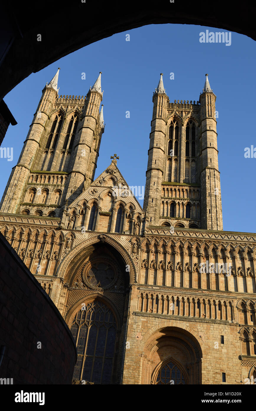 Cattedrale di Lincoln Lincolnshire, Regno Unito. Foto Stock