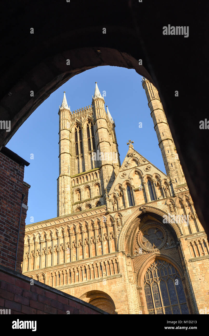 Cattedrale di Lincoln Lincolnshire, Regno Unito. Foto Stock