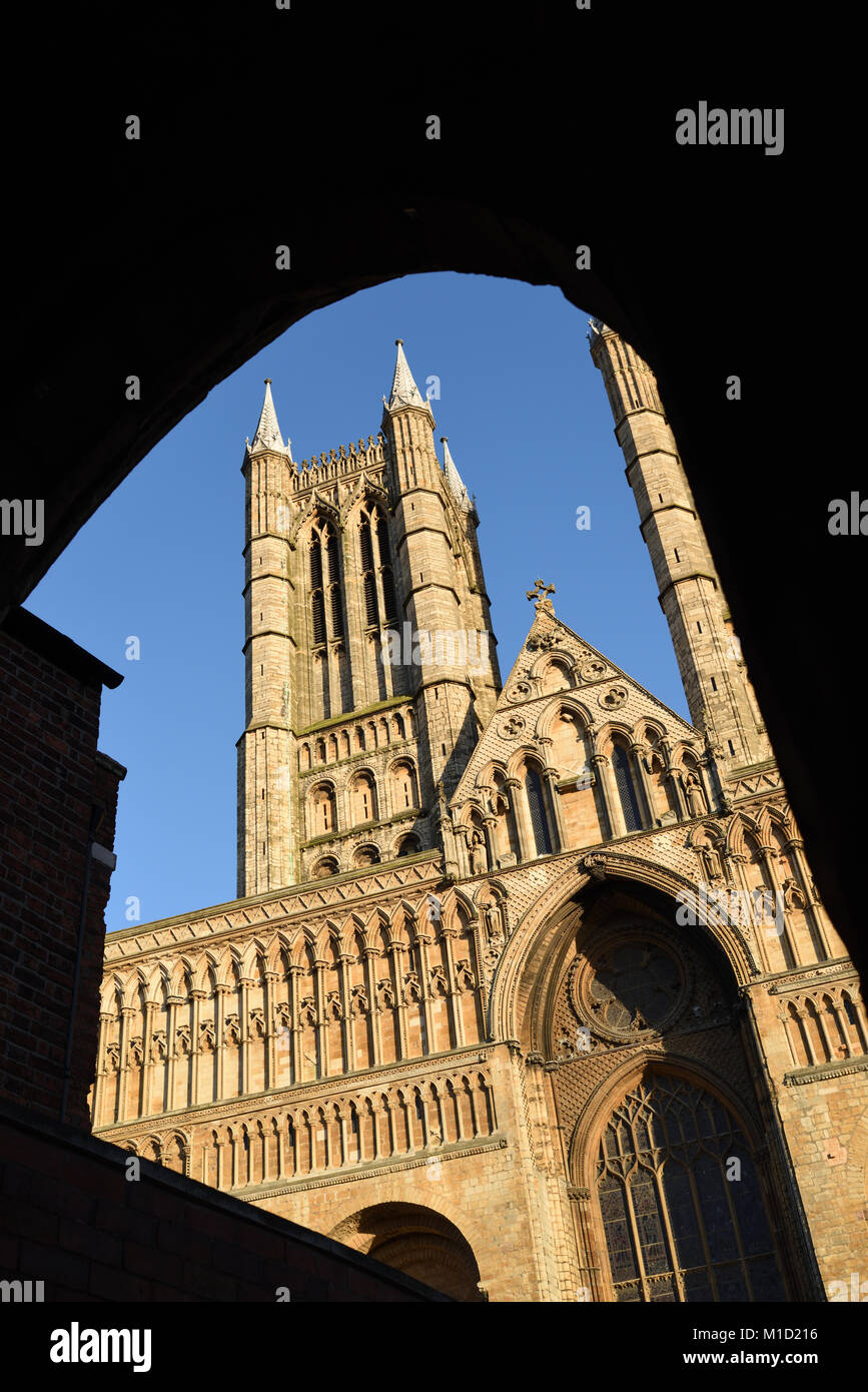 Cattedrale di Lincoln Lincolnshire, Regno Unito. Foto Stock
