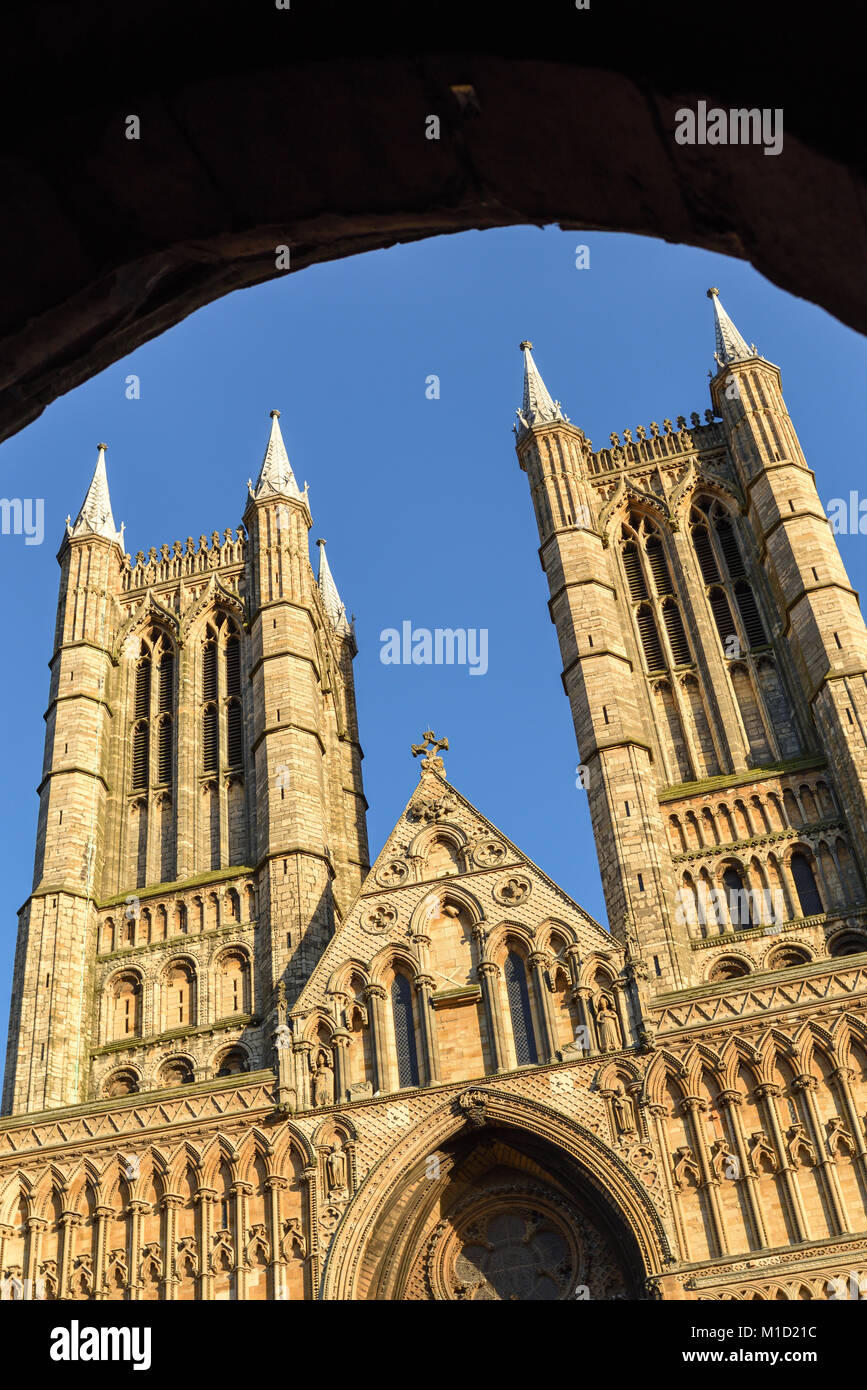 Cattedrale di Lincoln Lincolnshire, Regno Unito. Foto Stock