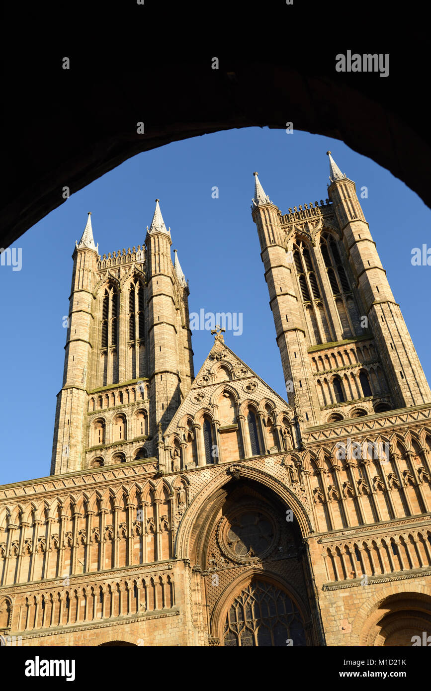 Cattedrale di Lincoln Lincolnshire, Regno Unito. Foto Stock