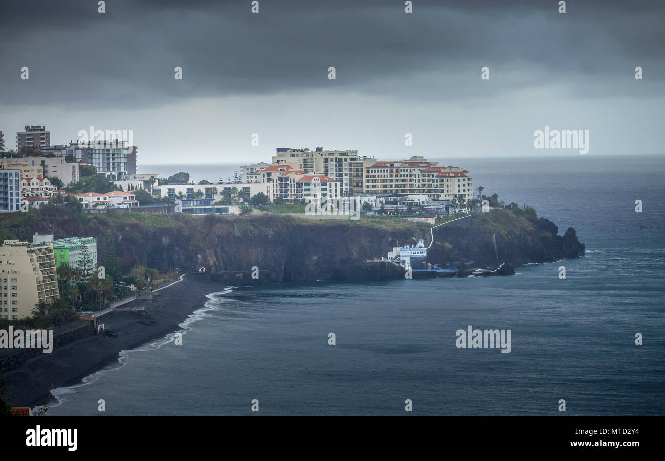 Hotel district, Estrada Monumental, Funchal, Madeira, Portogallo, Hotelviertel Foto Stock