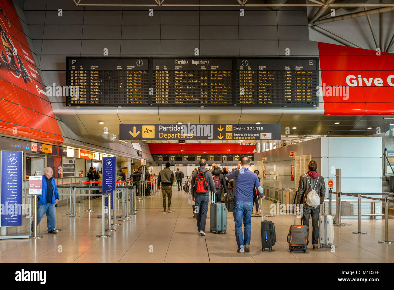 Aeroporto internazionale di Lisbona, Portogallo, Internationaler Flughafen, Lisbona Foto Stock