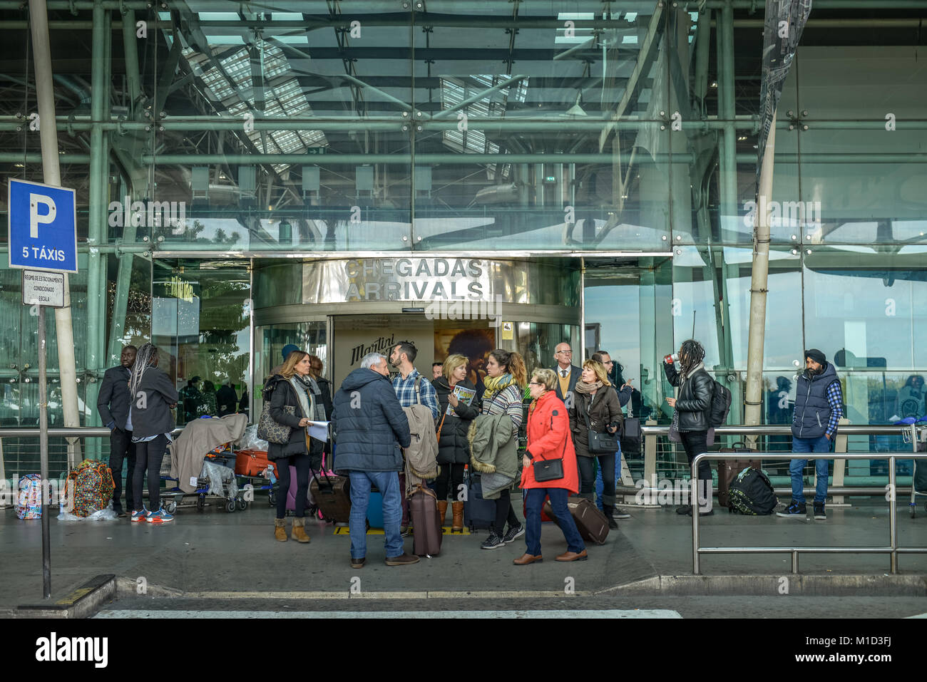 Aeroporto internazionale di Lisbona, Portogallo, Internationaler Flughafen, Lisbona Foto Stock