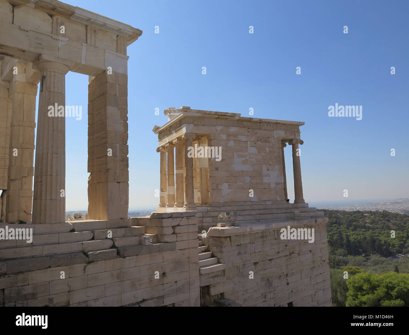 Niketempel, Akropolis, Athen Griechenland, Foto Stock