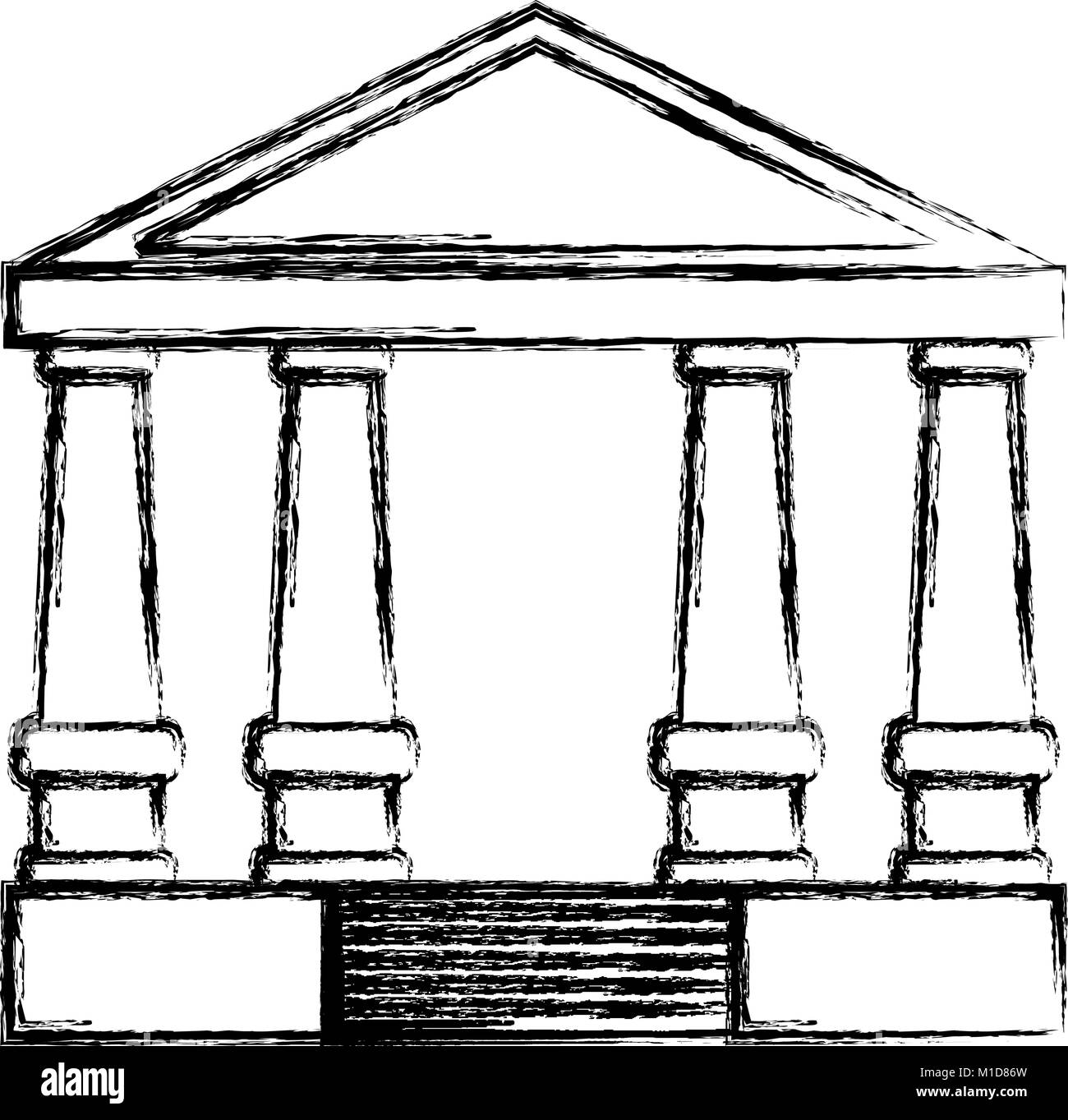 Il greco progettazione edilizia Illustrazione Vettoriale