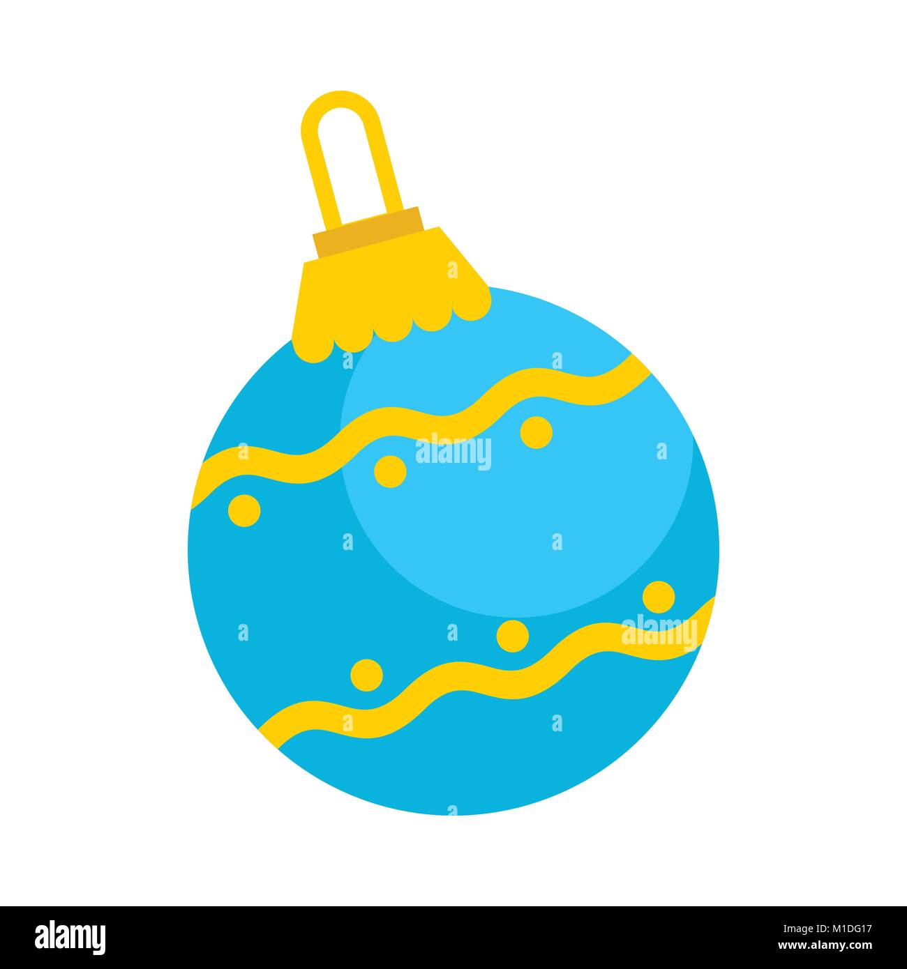 Decorate in blu palla di Natale vettore grafico illustrazione simbolo segno di Design Illustrazione Vettoriale