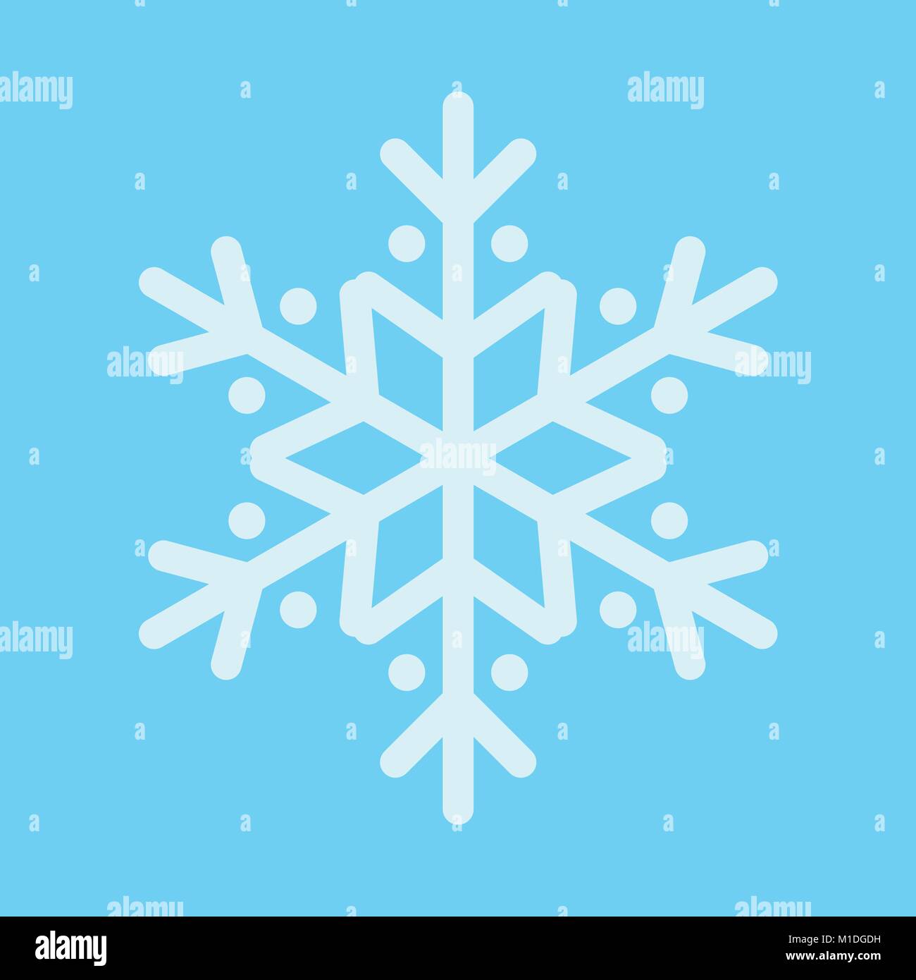 Il simbolo del fiocco di neve vettore arrotondato illustrazione grafica simbolo segno di Design Illustrazione Vettoriale