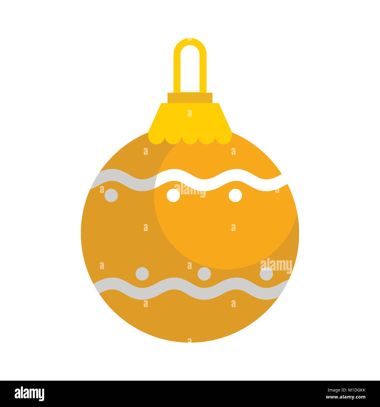 Oro decorativi palla di Natale vettore grafico illustrazione simbolo segno di Design Illustrazione Vettoriale