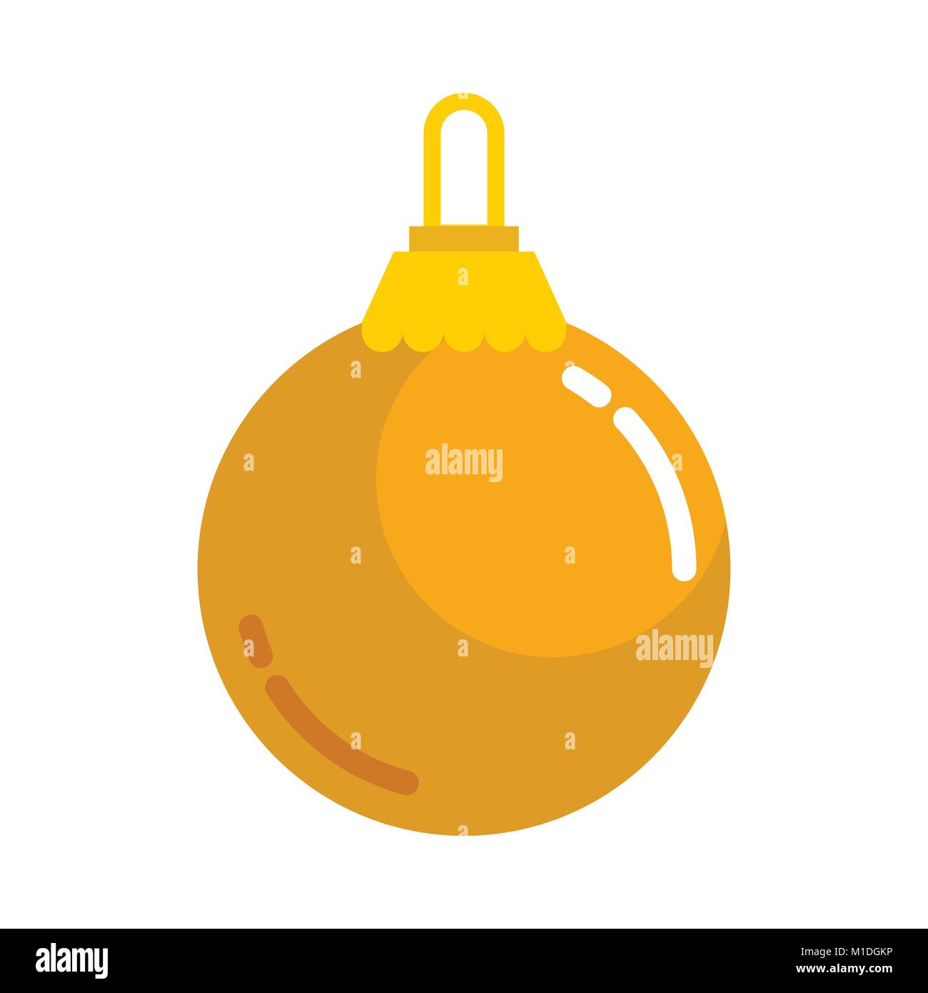 Oro Plain palla di Natale vettore grafico illustrazione simbolo segno di Design Illustrazione Vettoriale