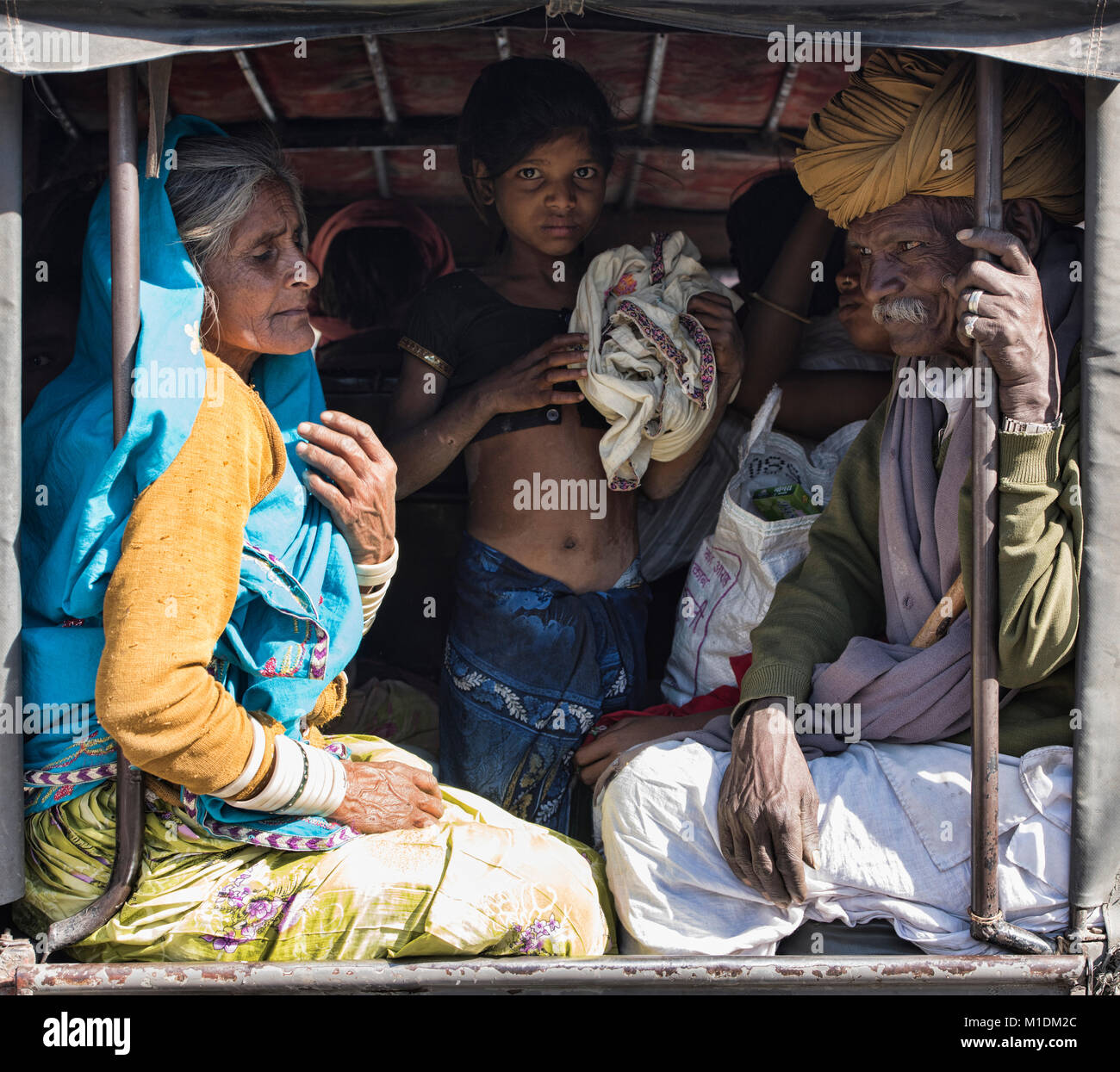 Stuff jeep per spostamenti locali, Rajasthan, India Foto Stock