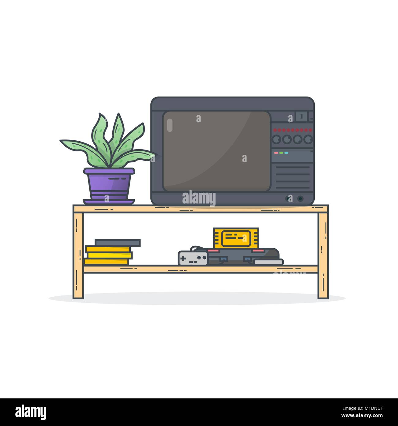 Retrò console di giochi Illustrazione Vettoriale