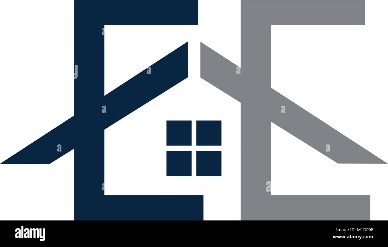 Home Servizio lettera E E Illustrazione Vettoriale