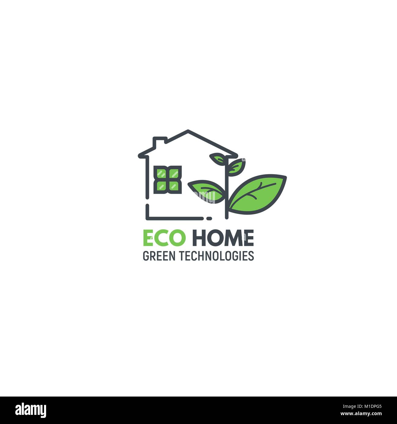 Eco casa verde Illustrazione Vettoriale