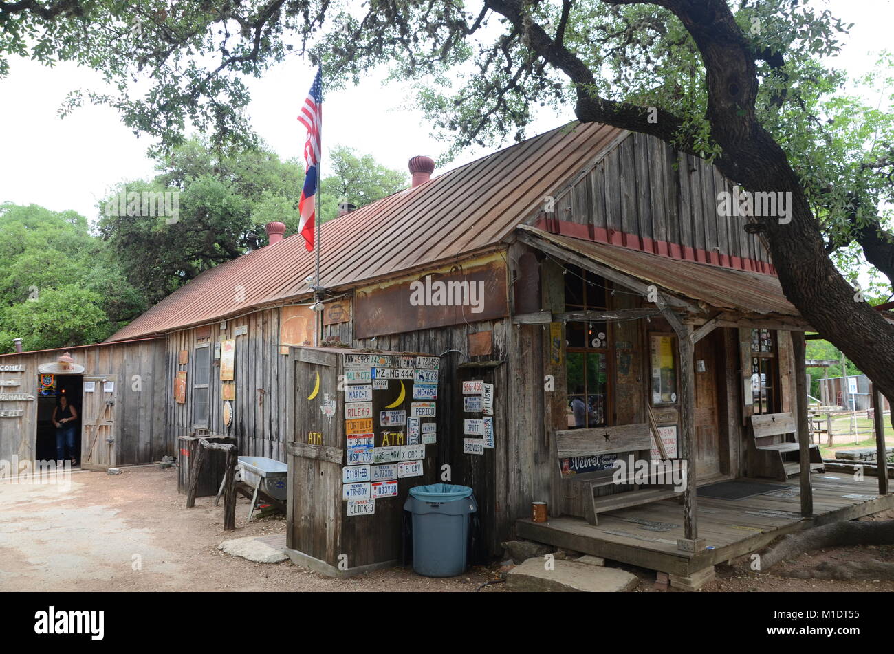 Luckenbach texas country music venue post office e general store Foto Stock