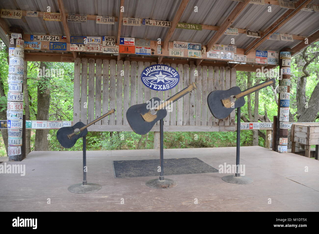 Stadio vuoto a luckenbach texas country music venue Foto Stock
