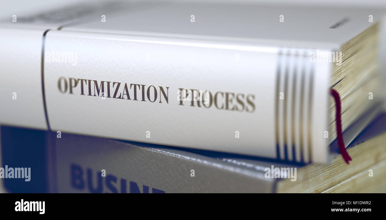 Processo di ottimizzazione - Business prenota il titolo. 3d Foto Stock