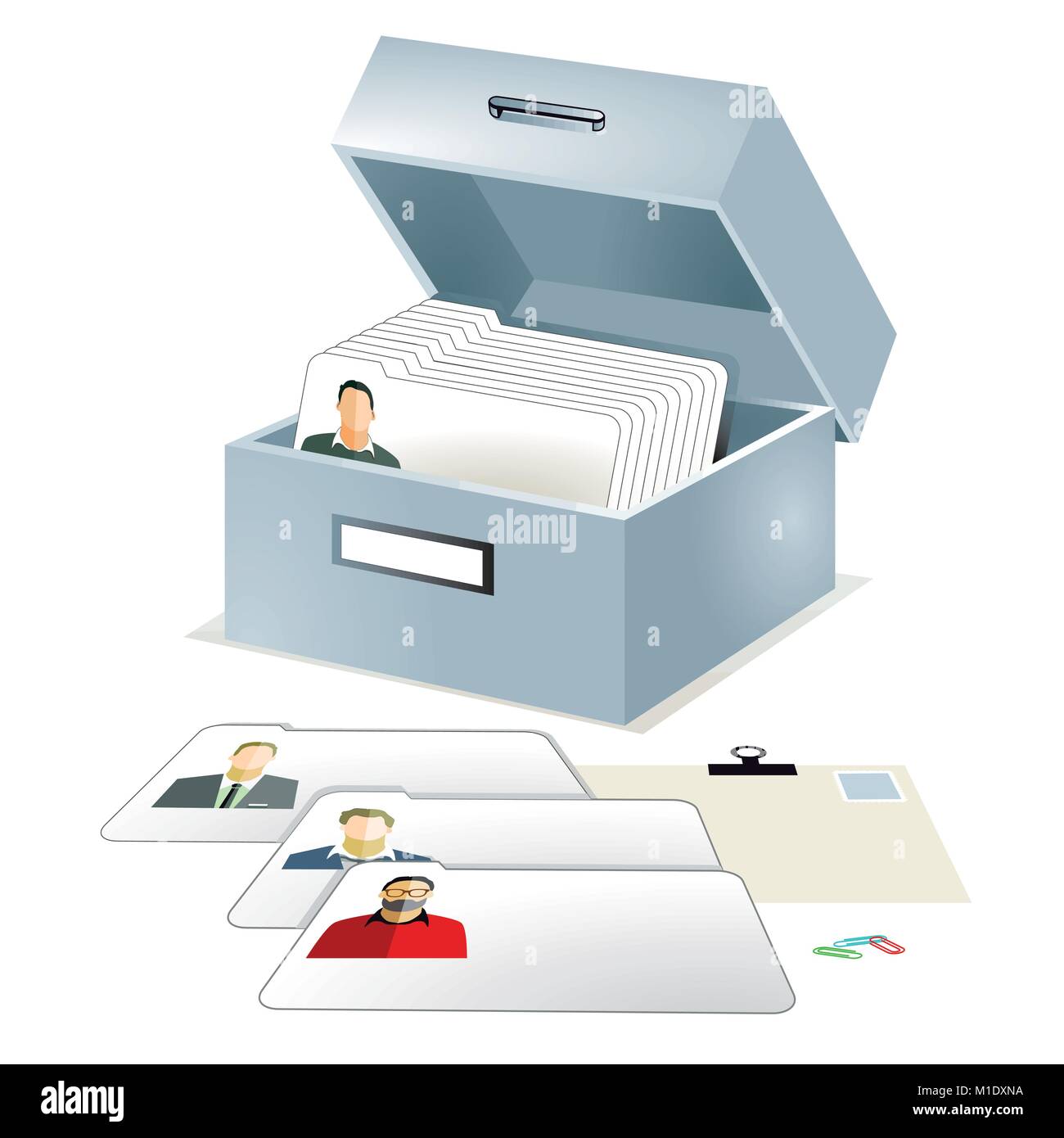 I database nella cartella di file immagine Illustrazione Vettoriale