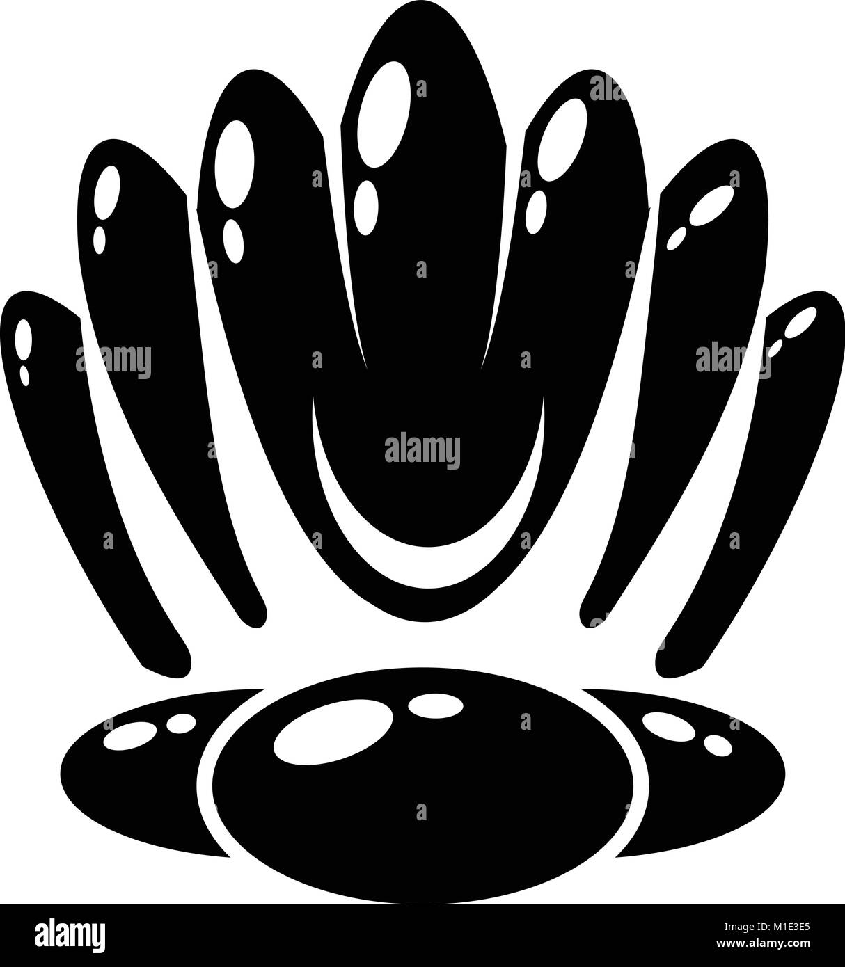 Big Shell, icona di stile semplice Illustrazione Vettoriale